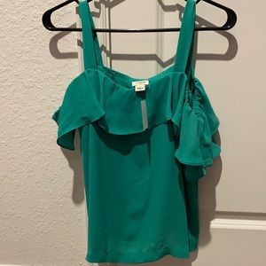 Green Jcrew factory blouse